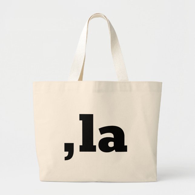 Comma La Kamala Harris - customized text design  Large Tote Bag (Front)