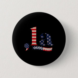 Comma La Kamala Harris For President 2024 Funny Ka 2 Inch Round Button