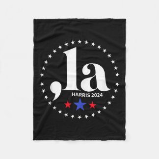 Comma La Kamala Harris For President 2024 Funny Ka Fleece Blanket
