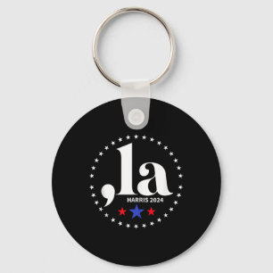 Comma La Kamala Harris For President 2024 Funny Ka Keychain