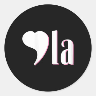 Comma La Kamala Harris Funny Democrat Support 2020 Classic Round Sticker