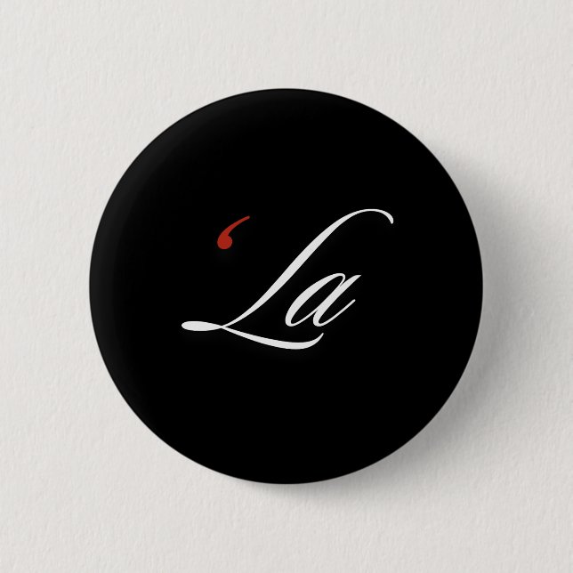 Comma La Kamala Harris Funny Punctuation La Electi 2 Inch Round Button (Front)