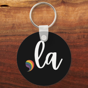Comma La Kamala Harris Pride Rainbow LGBQ Gay Keychain