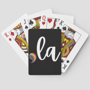 Comma La Kamala Harris Pride Rainbow LGBQ Gay Playing Cards