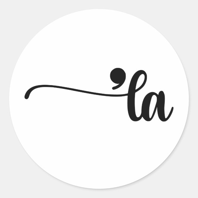 Comma La Kamala Harris Punctuation La Election Classic Round Sticker (Front)