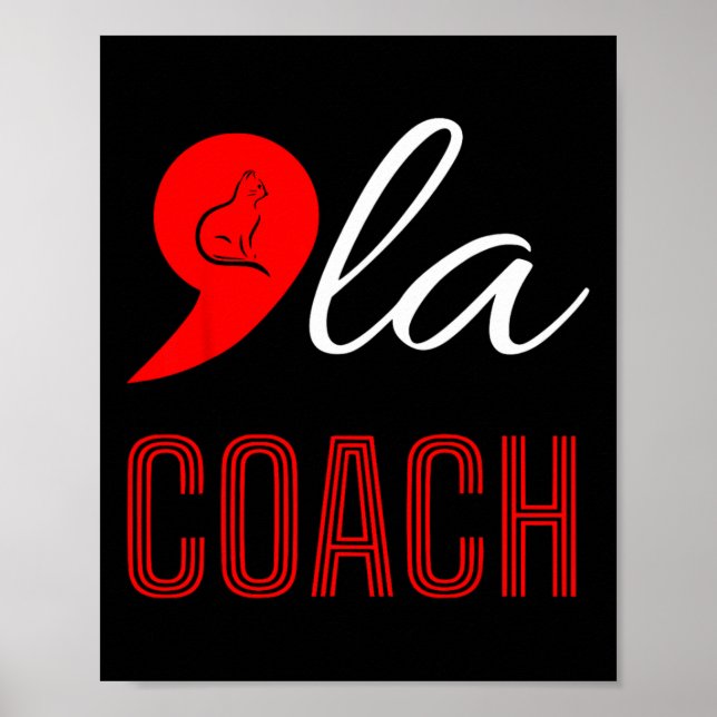 Comma La Kamala Harris Tim Walz Coach 2024 La Comm Poster (Front)