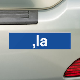 Comma La kamala pronunciation funny black blue Bumper Sticker
