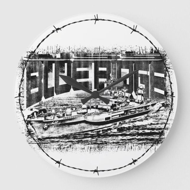 Command ship Blue Ridge Acrylic Wall Clock (Front)