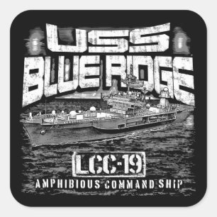 Command ship Blue Ridge Square Sticker