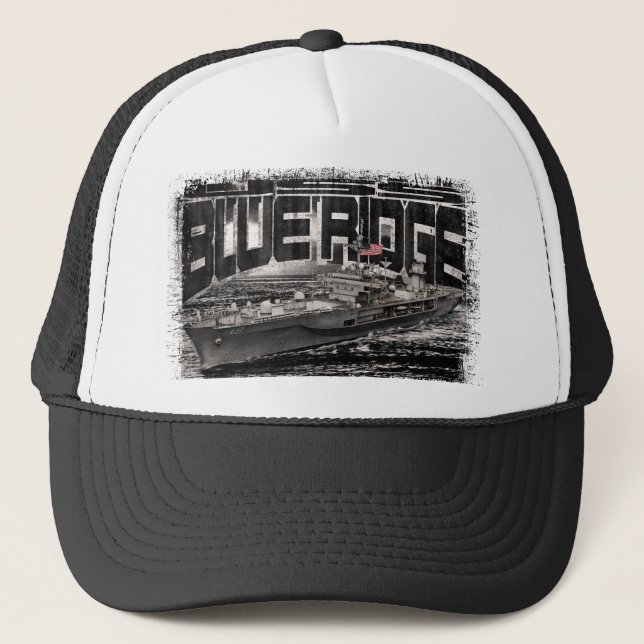Command ship Blue Ridge Trucker Hat Trucker Hat (Front)