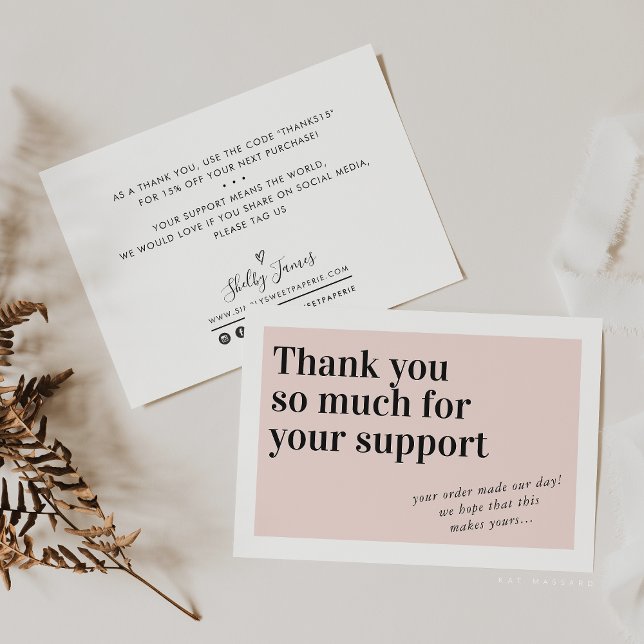 COMMANDE D'AFFAIRES INSÉRER tendance merci rose ro (Créateur téléchargé)
