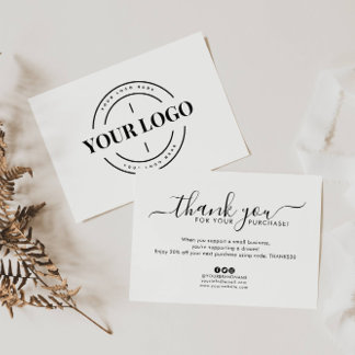 Commande de Merci de logo simple Entreprise