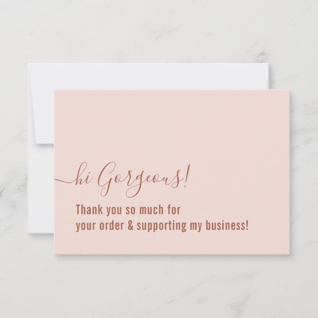COMMANDE MERCI moderne insert rose argile (Devant)