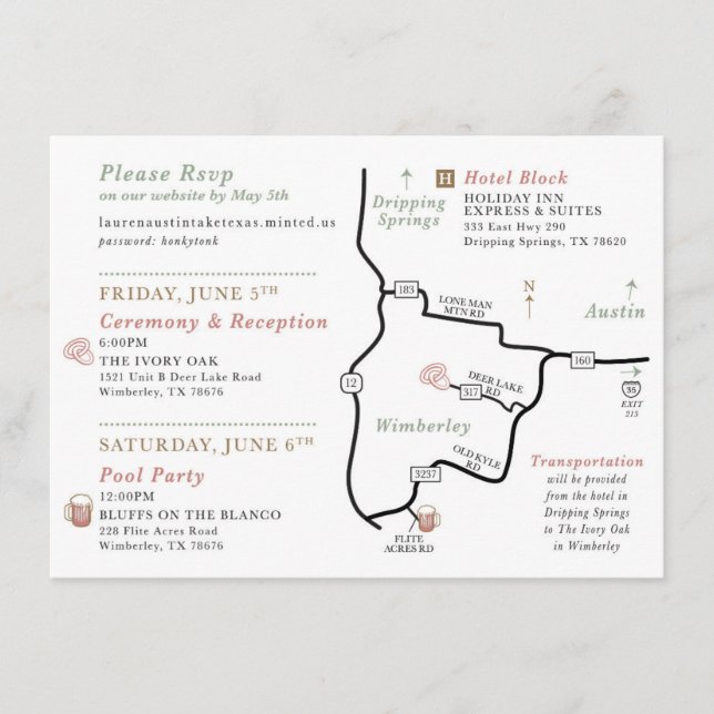 COMMANDE PERSONNALISÉE - Carte de carte mariage (Devant)