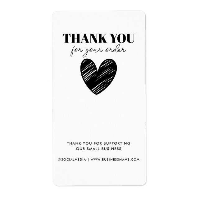Commande simple de Merci Coeur Business (Devant)