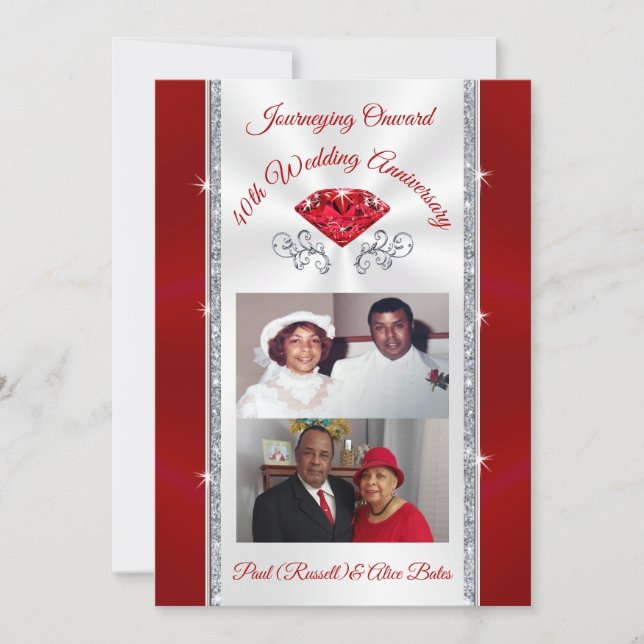 Commande spéciale 40e anniversaire Invitations Ali (Devant)