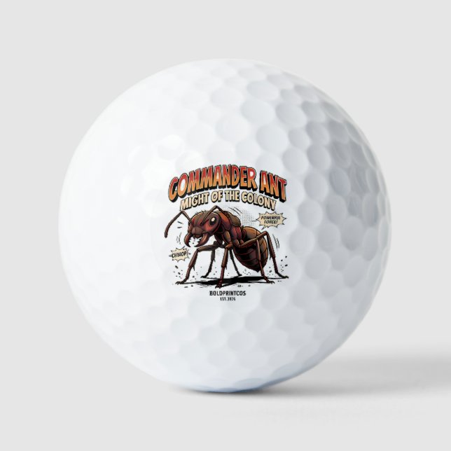 Commander Ant Might of the Colony Graphic Golf Balls (Front)