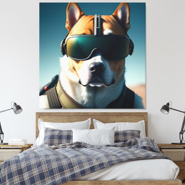 COMMANDER DOG ART PRINT  (Insitu(Bedroom))