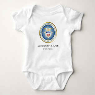 Commander in Chief w/ Blue DoD Seal - Customized Baby Bodysuit