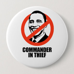 Commander in Thief 4 Inch Round Button