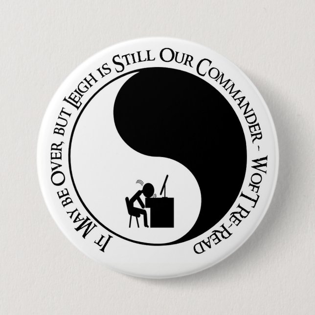 Commander Leigh 3 Inch Round Button (Front)