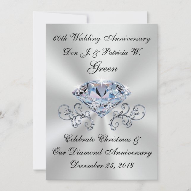 Commandes spéciales Invitations du 60e anniversair (Devant)