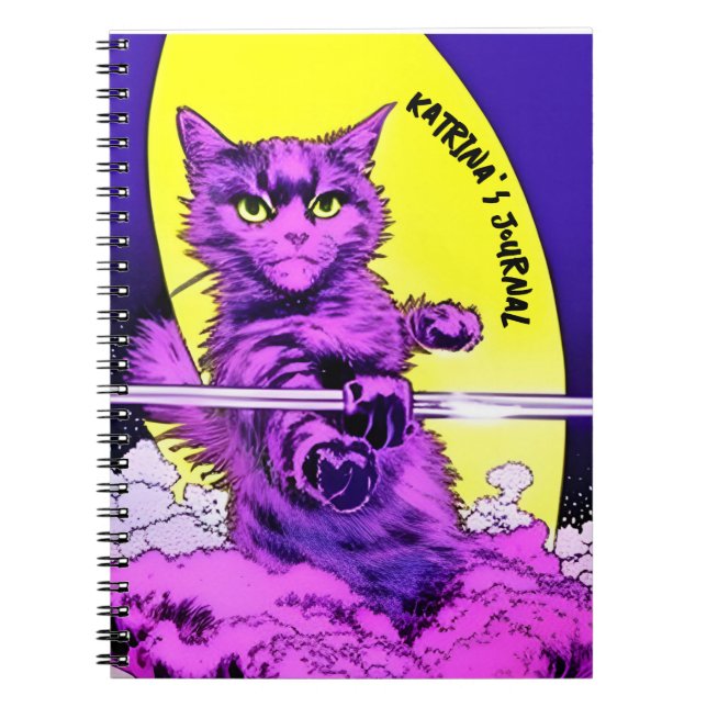 Commando Cat. Editable journal (Front)