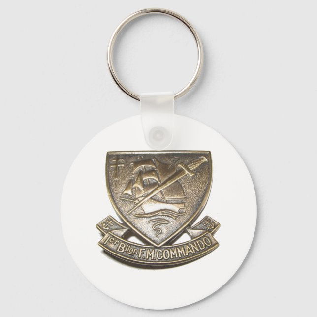 Commando Kieffer - Insigne 1er BFMC Keychain (Front)