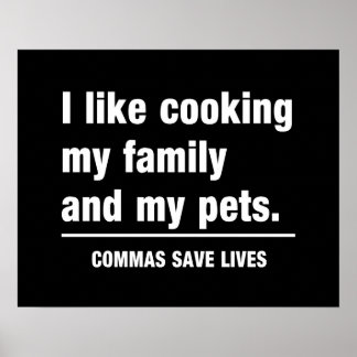 Commas Save Lives Poster