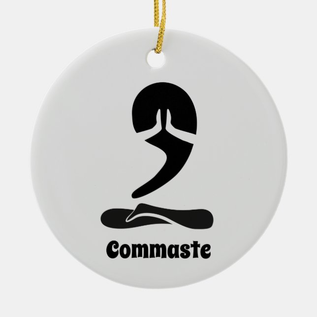 Commaste Ceramic Ornament (Front)
