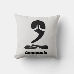 Commaste Throw Pillow