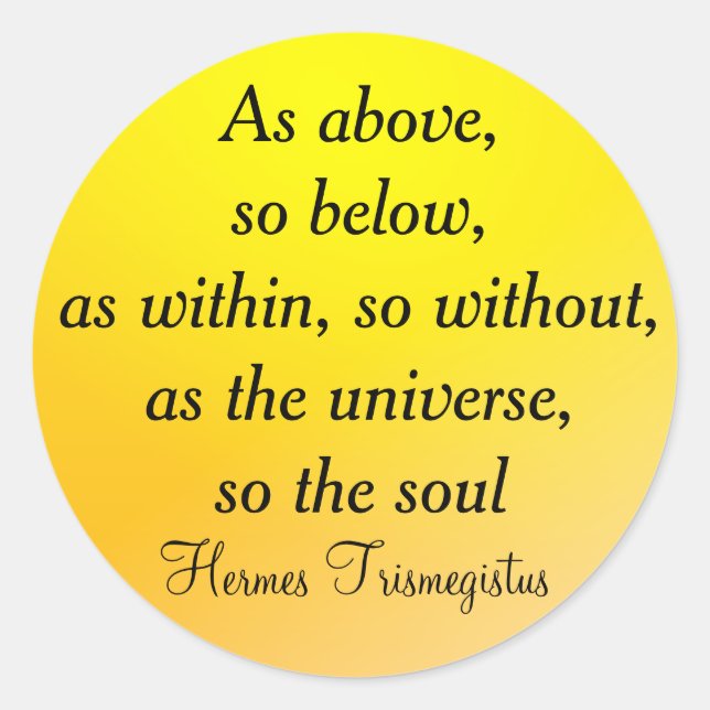 COMME CI-DESSUS, ALORS CI-DESSOUS autocollant (Devant)