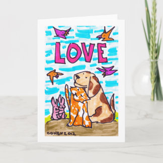 Comme des chats et des chiens - cartes de voeux