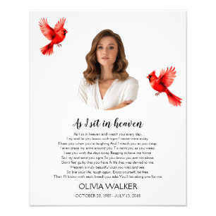 Comme je suis assis au ciel Photo Affiche de bienv