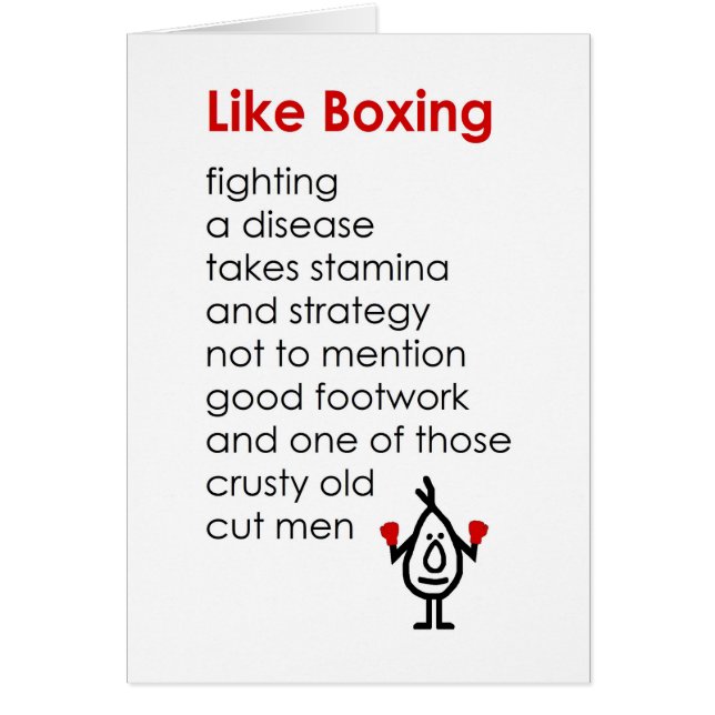 Comme la boxe - un meilleur bientôt" poème de (Devant)