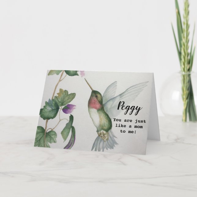 Comme la carte de colibri de la Fête des mères de  (Devant)