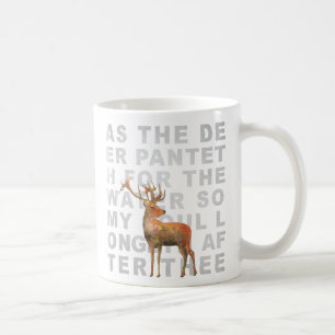 Comme la tasse d'écriture sainte de cerfs communs