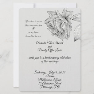 Comme le Faire-part de mariage Sun 6,5 po x 8,75 p