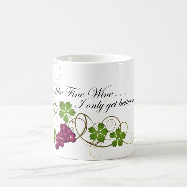 "Comme le vin fin…" Tasse de café (Centre)