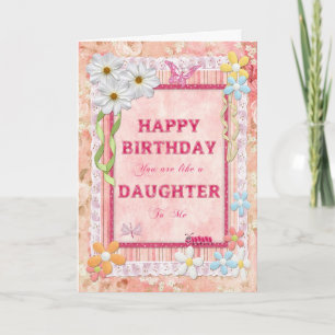 Comme une fille à moi, carte d'anniversaire de