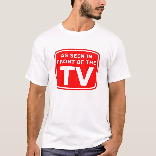 Comme vu devant l'humour drôle de T-shirt de TV (Devant)