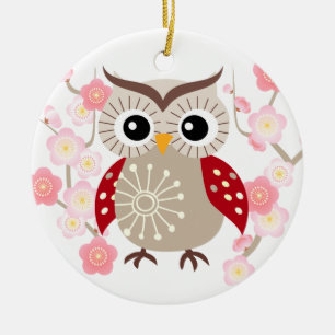 Commemorate with Red Wing Owl Ornament