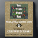 Commemorate Your Sponsors With A - Plaque<br><div class="desc">Classy and commemorative plaque is perfect for saying thanks to sponsors,  volunteers and players by simply changing the text and adding your own photo to hand out at awards ceremonies,  end of season banquets,  team parties and after your season is finished.</div>