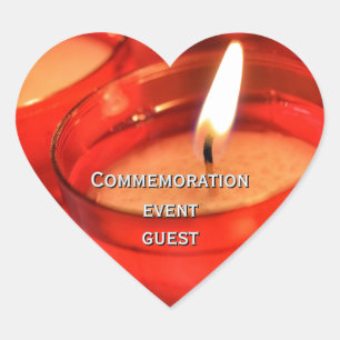 Commemoration event heart sticker
