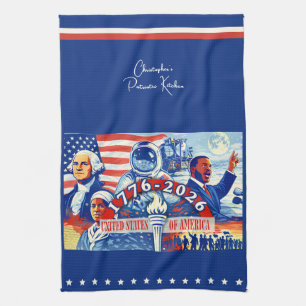 Commemorative 1776-2026 USA Personalized  Kitchen Towel
