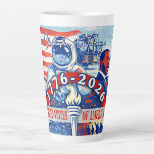 Commemorative 1776-2026 USA Personalized Latte Mug