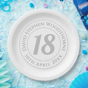 Commemorative 18th Birthday Celebration Paper Plate