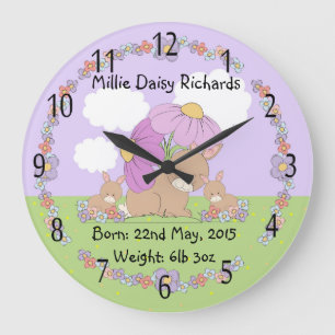 commemorative baby Round (Large) Wall Clock