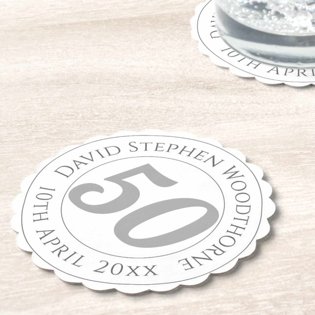 Commemorative Birthday Celebration Personalised Paper Coaster (Creator Uploaded)