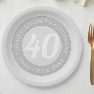 Commemorative Birthday Celebration Personalised Paper Plate